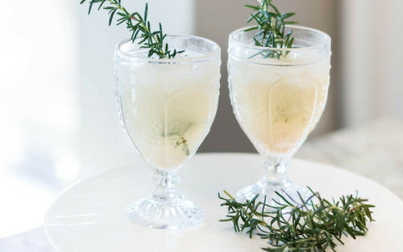 Gin, Grapefruit, and Rosemary Cocktail